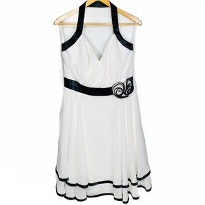 Forever Yours White & Black Short Dress Size 12